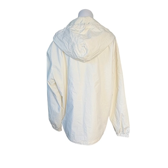 Zara Hooded Cream‎ Rain Coat Jacket LARGE Water Repellant Lightweight Outdoor - Picture 4 of 14